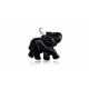 Elephant Pendant in Black Sandstone and 925 Silver