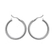 Silver Metal Hoop Earrings