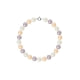 Bracelet Perles de culture Multicolores et Fermoir Or Blanc 750/1000