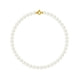 9.5 bis 10 mm Perlen Halskette mit Weissen Zuchtperlen und 750/1000 Gelbgold-Verschluss