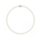9.5 bis 10 mm Perlen Halskette mit Weissen Zuchtperlen und 750/1000 Gelbgold-VerschlussWeibgold 