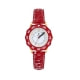 Watch Girl LuluCastagnette and Red and White Leather Bracelet