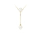 2 White Freshwater Pearls Choker Necklace and 750/1000 Yellow Gold