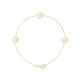 3 Natural Pink Freshwater Pearls Bracelet and 750/1000 Yellow Gold