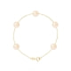 5 Natural Pink Freshwater Pearls Bracelet and 750/1000 Yellow Gold