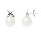 Boucles d'Oreilles Perles de Culture Blanches et or blanc 750/1000 1.9g