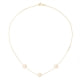 3 Pink Freswhater Pearl and Yellow Gold 750/1000 Chain Necklace