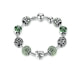 Green  Swarovski Crystal Charm's and Beads Heart Bracelet 