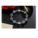 Bracelet Charm's Coeur et Cristal de Swarovski Bleu