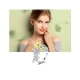Bague ajustable Papillon et Fleur orné de Cristal de Swarovski Jaune et Argent 925
