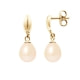 Pink Freshwater Pearls Earrings and yellow gold 375/1000