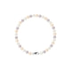 5-6 mm Mehrfarben Perlenarmband mit Weissen Zuchtperlen und 750/1000 Weibgold-Verschluss