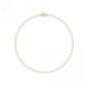 White Freshwater Pearl Necklace 6-7 mm and 750/1000 Yellow Gold Clasp