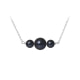 3 Black Freshwater Cultured Pearls Necklace and 925/1000 Silver