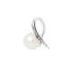 White Freshwater Pearl, Diamonds Pendant and White Gold 750/1000