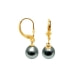 Black Tahitian Pearls Earrings and yellow gold 750/1000 1 gr
