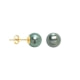 8 mm Tahitian Pearls Earrings and yellow gold 750/1000 0,3 gr