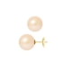 12 mm pink Freshwater Pearls Earrings and yellow gold 750/1000