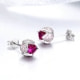 Tulip Earrings made with Pink Crystal from Swarovski and 925 Silver