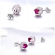 Tulip Earrings made with Pink Crystal from Swarovski and 925 Silver