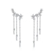 Dangling Earrings Star made with White Crystal from Swarovski and 925 Silver