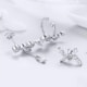 Boucles d'Oreilles Fleur orné de Cristal de Swarovski blanc et Argent 925
