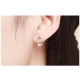 Heart Earrings made with White Crystal from Swarovski and 925 Silver