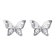  Boucles d'oreilles Papillon en Argent 925