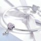 Heart and Bear Charms made with Pink Crystal from Swarovski and 925 Silver