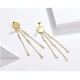 Comet Earrings in 925 Silver Yellow Gold Plated