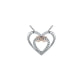  Heart and Infinity Pendant Necklace made with White Crystal from Swarovski and 925 Silver