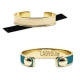 Gold bangle bracelet - 6 UNI silicone stripes