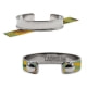 Silver bangle bracelet - 5 MOTIF silicone strips