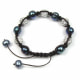 Bracelet Shamballa en perles d'eau douce noires