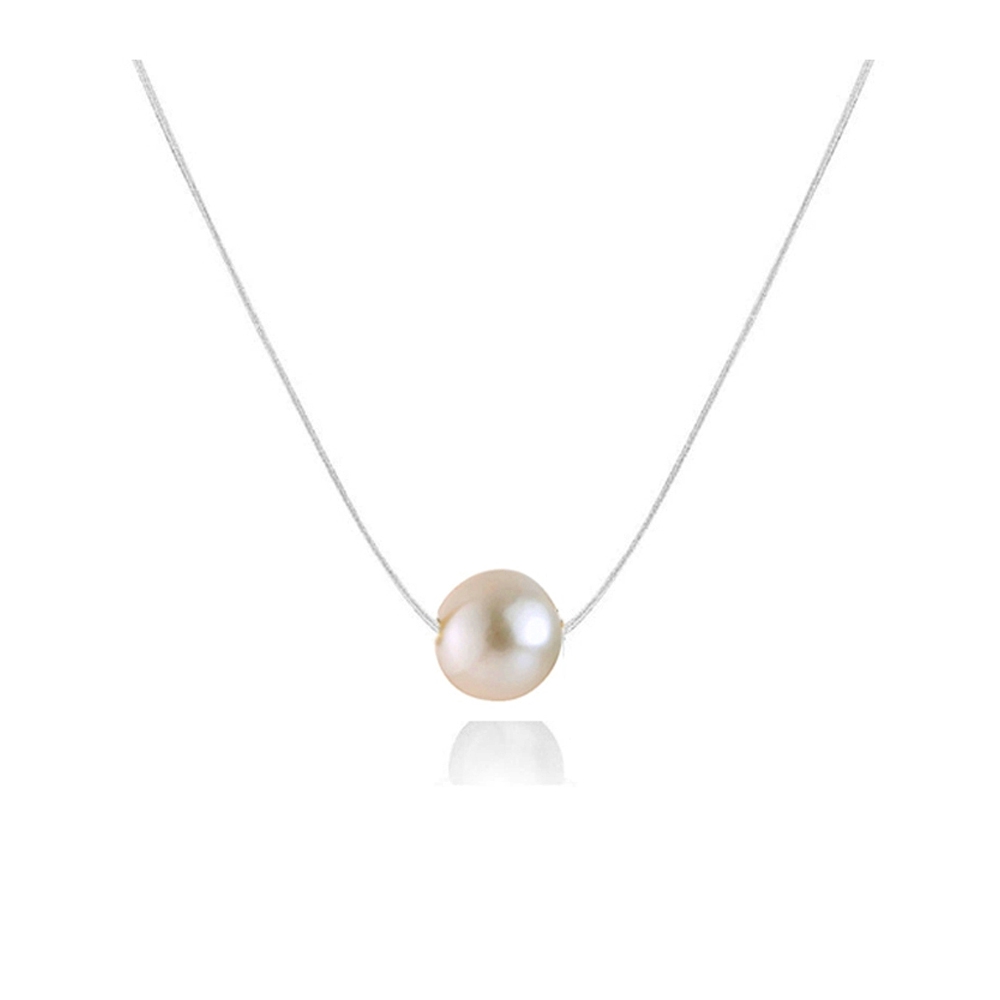 Collier Perle Fil Transparent – La Raffinée